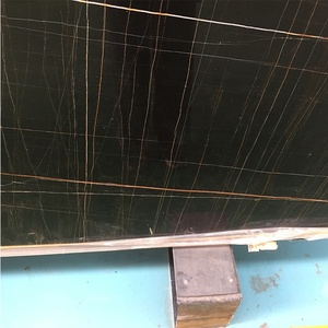 <span class=keywords><strong>Saint</strong></span> <span class=keywords><strong>Laurent</strong></span> Noir Or Dalles et Carreaux <span class=keywords><strong>De</strong></span> Marbre, Bon Prix Sahara Noir Marbre Or Veines - Product Image 1