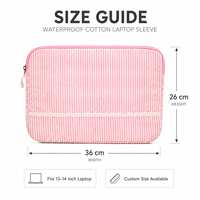 Funda Protectora para Portátil de Algodón Impermeable Personalizada, Funda Acolchada para Portátil con Cremallera para Viajes, Fabricante OEM ODM