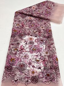 Tissu brodé en organza, imprimé, orné de perles <span class=keywords><strong>et</strong></span> de paillettes pour robes féminines, costumes de spectacle, chaussures, sacs, chapeaux <span class=keywords><strong>et</strong></span> broderies perlées - Product Image 3