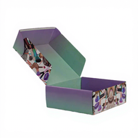 Boîtes d'expédition en carton ondulé recyclable, extra larges, épaisses et robustes, avec impression de logo personnalisée, pour les faux cils cosmétiques