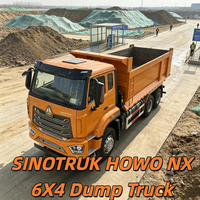 Специализированный восстановленный самосвал SINOTRUK HOWO NX 6X4 для перевозки речного песка, новые износостойкие шины, длительный срок службы