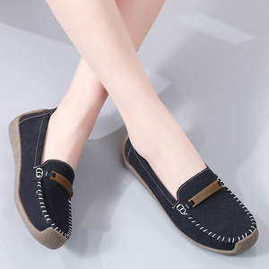 Zapatos Planos de Moda para <span class=keywords><strong>Mujer</strong></span> 2026, Mocasines de Gamuza, Sin Cordones, Suela Suave, Talla Grande, Tendencia de Moda para Mamás - Product Image 3