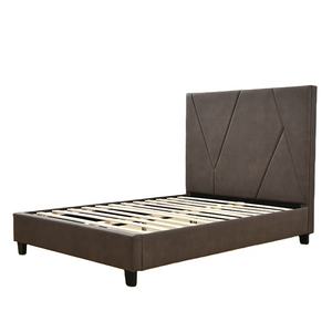 Willsoon design moderno <span class=keywords><strong>singolo</strong></span> formato <span class=keywords><strong>letto</strong></span> in pelle con morbido blocco quadrato testiera in <span class=keywords><strong>legno</strong></span> per soggiorno o camera da <span class=keywords><strong>letto</strong></span> - Product Image 2