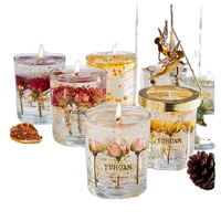 Handgemachte moderne Blumen duftende Gel Wachs Votiv kerzen Glas Glas umwelt freundliche Hochzeit Tisch dekoration Innen haus