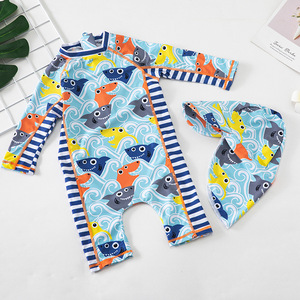 <span class=keywords><strong>Maillot</strong></span> <span class=keywords><strong>de</strong></span> <span class=keywords><strong>bain</strong></span> une pièce pour enfants <span class=keywords><strong>de</strong></span> 1 à 8 ans, en polyester à séchage rapide, imprimé requin, protection solaire, adapté aux garçons - Product Image 2