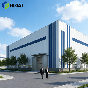 Bâtiment d'entrepôt industriel à ossature métallique de conception professionnelle avec murs en panneaux sandwich isolés, usine certifiée ISO9001 - Product Image 1