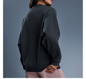 <span class=keywords><strong>Pull</strong></span> en polaire pour femme, confortable, brossé, coupe ample, col rond, sweat-shirt pour femme, sweat-shirt doux, haut décontracté, chaud, haut surdimensionné Y2K - Product Image 3