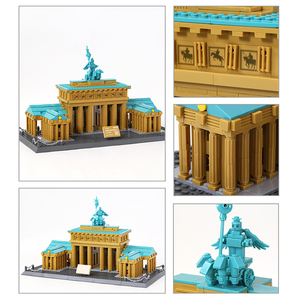 Bloques de Construcción de Plástico ABS de Partículas Pequeñas, Arquitectura Famosa, Puerta de Brandenburgo de Berlín, Alemania, Juguetes Educativos, 1551 Piezas - Product Image 6