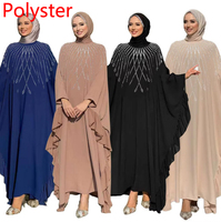 Nouvelle Abaya Diamantée, Kaftan de Dubaï, Jalabiya Marocaine, Robe de Soirée de Luxe, Robe de Fête pour Femmes Musulmanes du Ramadan, Style Turc
