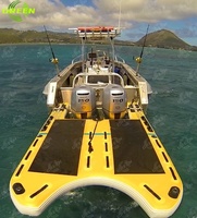 GREEN Plate-forme de sécurité aquatique légère, portable et durable, quai de sauvetage gonflable personnalisé pour bateau