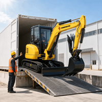 Mini-excavatrice à chenilles 1,2 tonne, 1,5 tonne, 2 tonnes, 3,5 tonnes avec moteur diesel CE et cabine pour usage domestique - Livraison gratuite - Fournisseur
