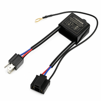 Controlador Decodificador de Conversión LED Skyearth H4 12V 24V, Adaptador de Faros Delanteros, Kit Cancelador de Advertencias de Plástico Negro para Coche Universal