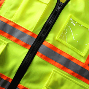 مرحبا فيس سترة عاكسة بناء الطريق السريع الطريق واجب سلامة العمل سترة الفلورسنت - Product Image 4