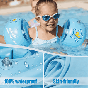 Manches de natation pour enfants Blue Star à trois chambres d'air, ailes de flottaison pour tout-petits, aides à l'apprentissage de la natation, équipement d'entraînement en piscine, vente en gros - Product Image 2