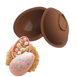 Molde de Silicona para Huevos de Pascua 3D, Grado Alimenticio, Antiadherente, Resistente al Calor, para Chocolate, Mousse, Pastel, Repostería, Velas, Jabón, Resina - Product Image 1