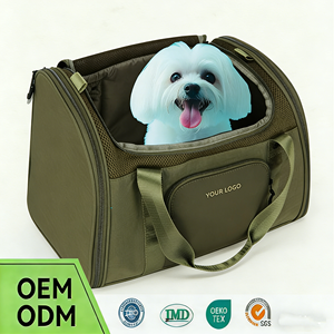 Transportadora Plegable para Mascotas, Aprobada por Aerolíneas, con Cierre de Cremallera para Perros y Gatos, OUWEI BSCI, Transportadora de Viaje Portátil de Lados Blandos Personalizada - Product Image 1