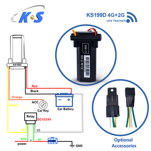 실시간 추적 및 원격 모니터링 기능을 갖춘 자동차 용 GPS 추적기 IP67 방수 전원 차단 경고 - Product Image 3