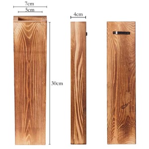 Wooden Wall Vase <b>Square</b> Minimalist Design Natural Wood Color Floral Display - Product Image 4