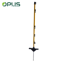Elektrische omheining 840mm glasvezel paal waterdicht UV-bestendig gele FRP paal voor tuin en boerderij afrastering