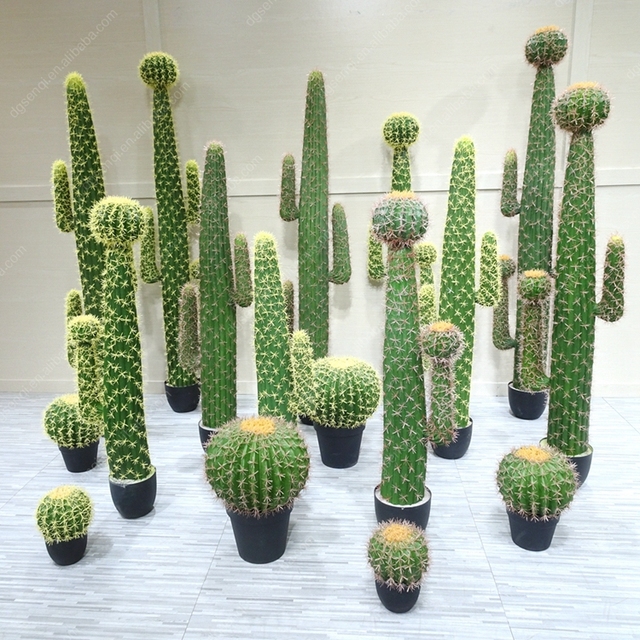 Hot Sale Large Indoor Artificial Green Cactus Plant for Decoration, Indoor Cactus for Sale