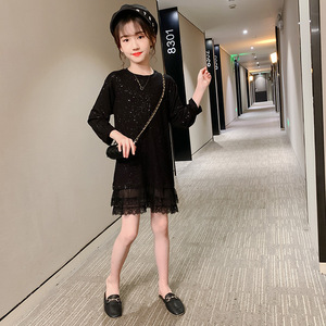 Robes en dentelle pour enfants, vêtements pour bébés, petites filles, robe courte noire de princesse en provenance de Chine - Product Image 2