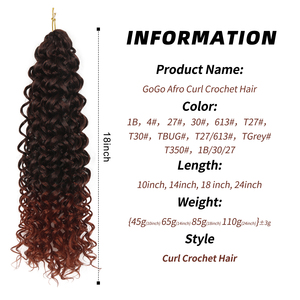 AliLeader all'ingrosso 10-24 "sintetico onda profonda trecce Crochet Ombre spiaggia riccioli intrecciare capelli uncinetto capelli - Product Image 5