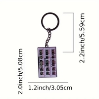 Porte-clés futuriste pour machine à remonter le temps, style rétro, alliage de fer, cadeau parfait pour les fans de science-fiction, 1 pièce