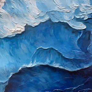 Pintura al Óleo Hecha a Mano con Paisaje Marino, Arte en Lienzo Enmarcado para Dormitorio, Sala de Estar, Balcón, Decoración del Hogar - Product Image 3