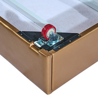 Cadre de lit pliable moderne en bois massif pour chambre d'hôtel avec sommier et mécanisme coulissant - Vente directe usine