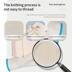 ถุงมือผ้าฝ้าย 10 เข็ม หนาพิเศษ กันลื่น สำหรับงานก่อสร้าง ซ่อมรถยนต์ ใช้ในอุตสาหกรรม ถุงมืออเนกประสงค์เพื่อความปลอดภัย - Product Image 3