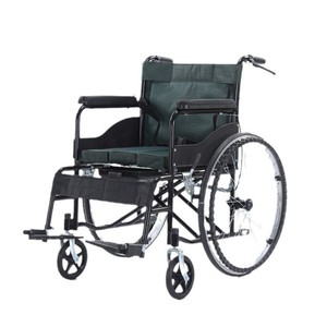 Folding Manual Wheelchair Lightweight Steel Frame Portable For Elderly Disabled Mobility Assistance - Product Image 1