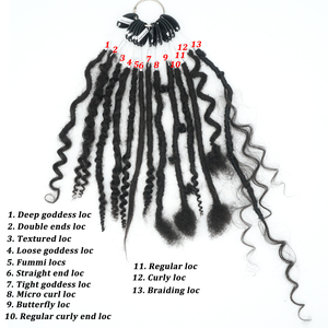 KAMA Prix de Gros Cheveux Humains Brésiliens Remy de Haute Qualité Ondulés Naturels Goddess Locs Extensions Bohèmes Africaines Lot de 20 Locs - Product Image 6
