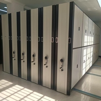 Armoire de classement mobile en acier, étagère de rangement d'archives, rayonnage métallique compact manuel, haute capacité de charge pour bureau et école