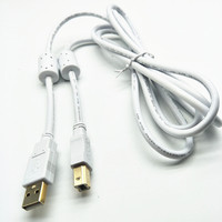 Cable de 2m USB 2,0 a macho a b macho 28 24 AWG con ferrita