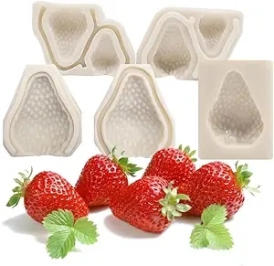 3D Mini çilek kalıpları kek Topper silikon kek Pop fondan kalıpları şeker çikolata Gumpaste kalıp Cupcake dekorasyon için - Product Image 2