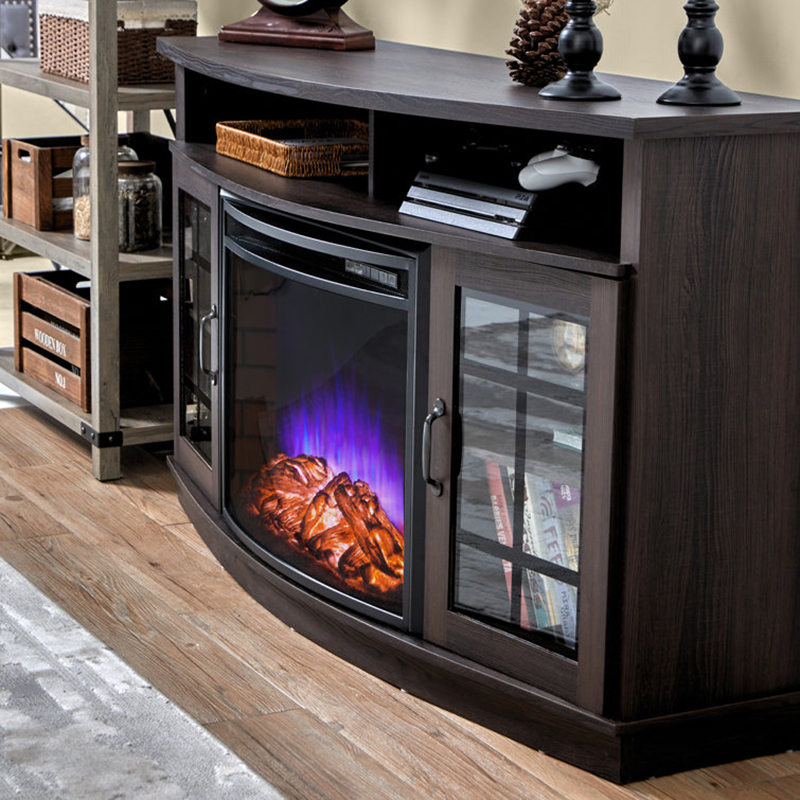 modern electric fireplace with surround