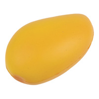 Op maat gemaakte logo PU gele perzikvormige squishy stressbal knijp speelgoed groothandel fruit squishy stressverlichtende bal promotionele speelgoed