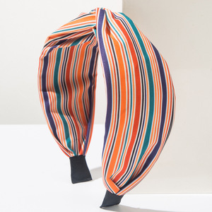 Bandeau Bohème à Carreaux Colorés pour Femme, Large en Tissu Noué, Accessoire Cheveux pour Festival et Plage - Product Image 2