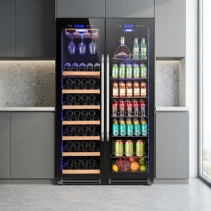 Jiufu Under-counter Large Wine Beverage Cooler Fridge Tempered Glass Door Digital Temperature <b>Bar</b> <b>Cabinet</b> Jf-508wb Large - Product Image 1