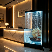 Panneau décoratif mobile moderne en acrylique découpé au laser sur le thème de la vie marine, imperméable, avec bulles d'eau, éclairage LED personnalisé