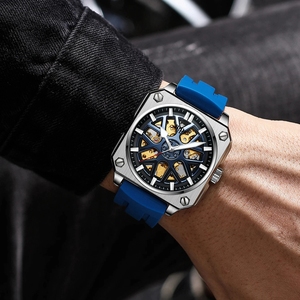 BIDEN – montre automatique de luxe pour hommes, de marque supérieure, mécanique à remontage automatique, carré, à la mode, <span class=keywords><strong>joe</strong></span> reloj biden, 0323, 2023 - Product Image 4