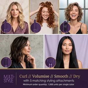 Hair Dryer With High Speed Hot Air Comb Negative Ion Multi Functional Auto Curling Five In One Styler - Product Image 2