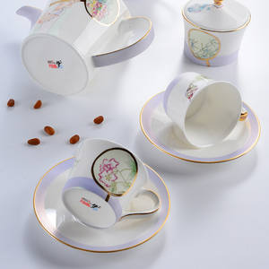 Juego de Té de Porcelana Fina Huazhuqingfeng, Estilo Europeo, Tetera, <span class=keywords><strong>Tazas</strong></span> de Lujo Resistentes al Calor para Uso en el Hogar y la Oficina - Product Image 4