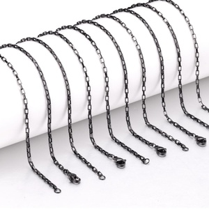 Juego de 10 Collares de Acero Inoxidable Chapados en Oro de 14K, Cadenas de Joyería en Negro/Plateado/Oro Rosa para Mujer/Hombre - Product Image 3