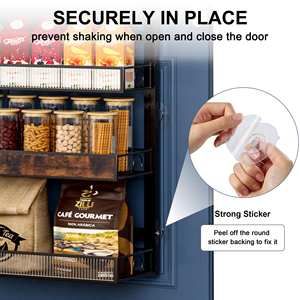 8 Tier 2-In-1 Over Door Seasoning Organizer With Adjustable Baskets <b>Pantry</b> Door Organizer Spice Rack for <b>Pantry</b> Cabinet <b>Kitchen</b> - Product Image 3