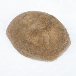 Prothèse capillaire pour hommes en cheveux naturels, avec base en peau fine et dentelle suisse, économique - Product Image 2