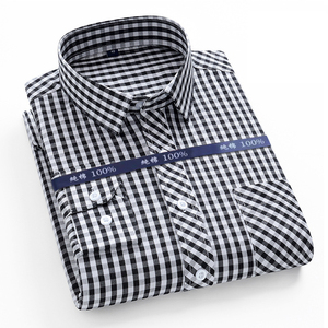 Camisa de Franela de Alta Calidad para Hombre OEM/ODM Nuevo Diseño de Manga Larga a Cuadros Teñida en Hilo para Otoño - Product Image 5