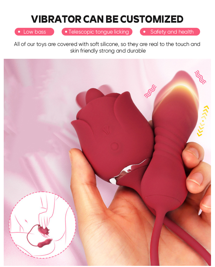 rose toy with thrust Big Mouth Rose Vibrator main image 1