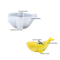 Moules en silicone pour bougies en forme de baleines grandes et petites - Sans gouttes, non toxiques et écologiques