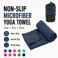 Fabrik-Bestseller Einfarbiges Yoga-Handtuch mit Rutschfester Ultrafeiner Faser 183cm Neutral Dünn Schweißabsorbierend Gerade Kante